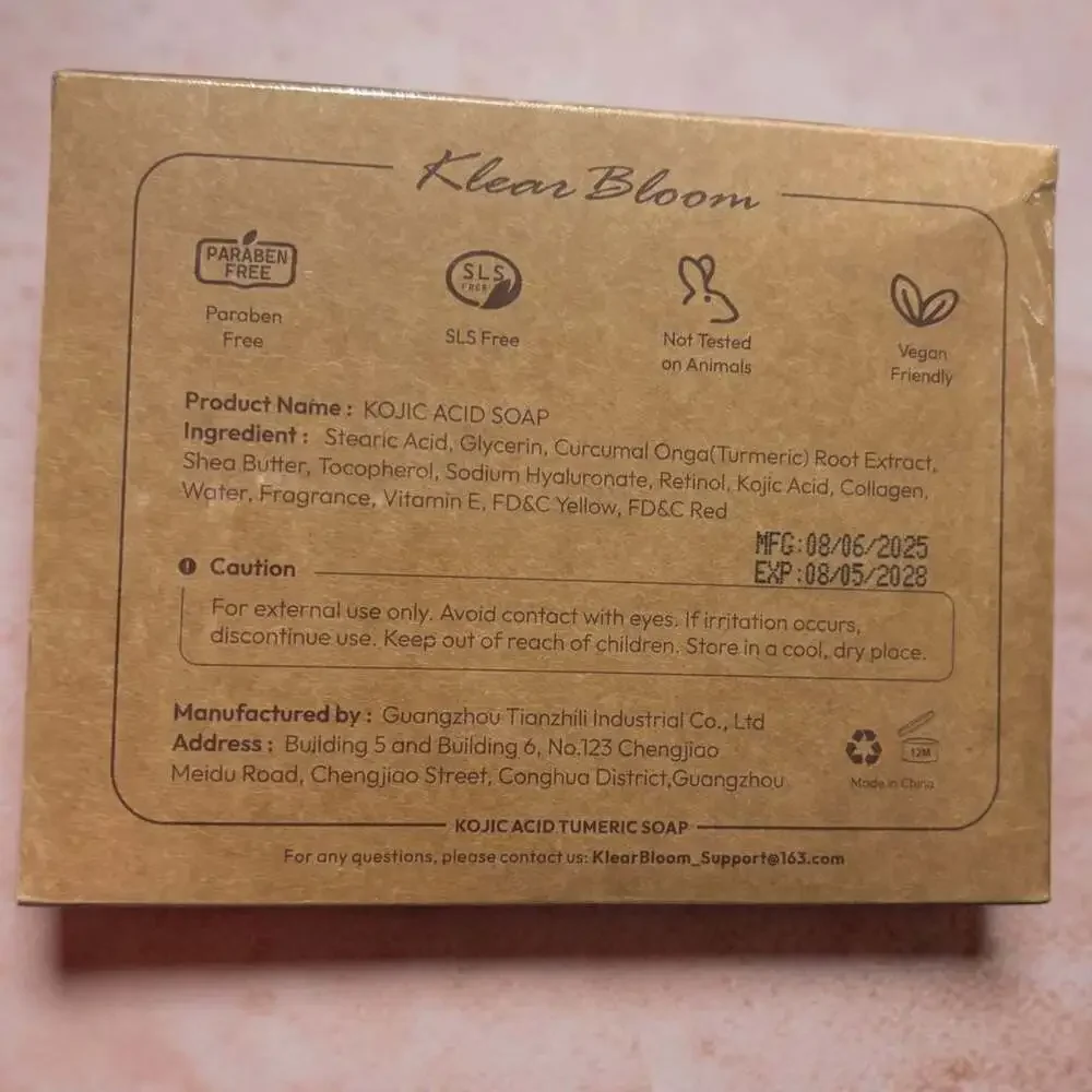 Klear Bloom Kojic Acid Turmeric Soap 2-Bar Set with Holder